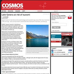 Lake Geneva at risk of tsunami