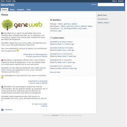 GeneWeb - logiciel libre de gestion de recherches généalogiques