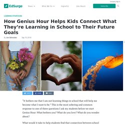 How Genius Hour Helps Kids Connect What They’re Learning in School to Their Future Goals