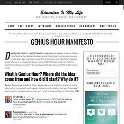 Genius Hour Manifesto