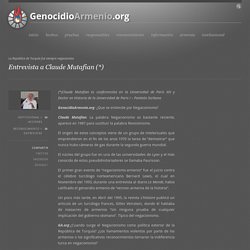 Genocidio Armenio » Entrevista a Claude Mutafian (*)