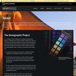 About the Genographic Project - National Geographic