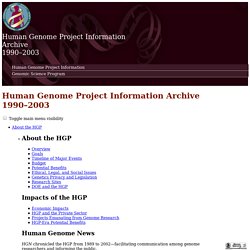 Human Genome Project Information