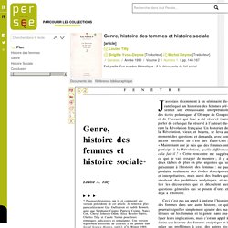 Genre, histoire des femmes et histoire sociale