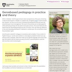 Genrebased pedagogy in practice and theory