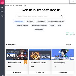 Genshin Impact boosting from LFcarry is your best assistant in Genshin Impact. LFcarry assign a PRO that best suits your needs LFcarry analyze previously completed orders, PROs metrics, and their ratings. You may also change your PRO if needed.