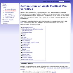 Gentoo Linux on Apple MacBook Pro Core2Duo