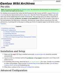 Gentoo Wiki Archives - Pm-utils
