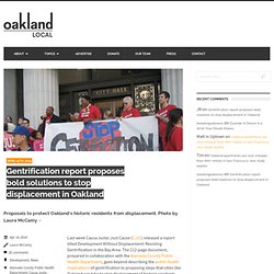 Gentrification report proposes bold solutions to stop displacement in Oakland