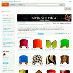 Genuine Exotic Leather Cuff Bracelets and by UNEARTHED on Etsy