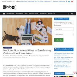 Safe & Genuine Ways to Earn Money Online