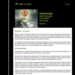 Geobiology: Earth Energies that Affect Our Lives