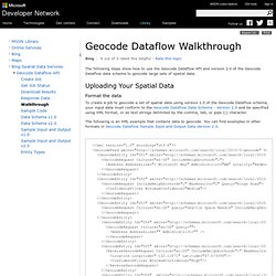 Geocode Dataflow Walkthrough