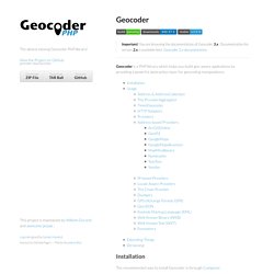 Geocoder - The almost missing Geocoder PHP library!