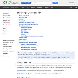 The Google Geocoding API - Google Maps API Web Services