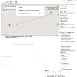 Profiler – create a topographic profile