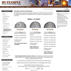 Geodesic Dome Calculator — ByExample.com