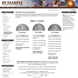 Geodesic Dome Calculator