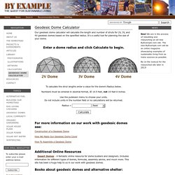 Geodesic Dome Calculator