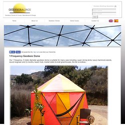 Geodesic Domes - 1 Frequency geodesic dome design, dome covers, sales, hire at Geodesic Buildings