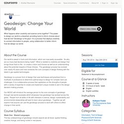 Geodesign: Change Your World