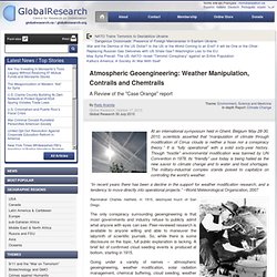 Atmospheric Geoengineering: Weather Manipulation, Contrails and Chemtrails