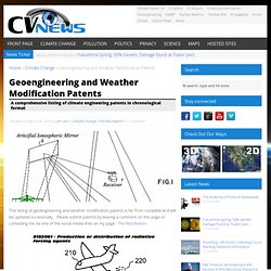 Geoengineering and Weather Modification Patents