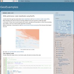 GeoExamples: GDAL performance: raster classification using NumPy