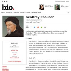 Geoffrey Chaucer - Author, Poet - Biography.com