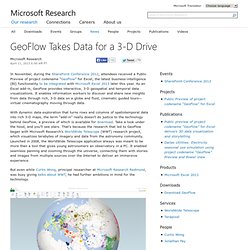 GeoFlow Takes Data for a 3-D Drive