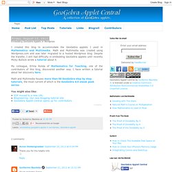 Embedding GeoGebra Applets in Wordpress