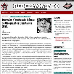 Journées d'études du Réseau de Géographes Libertaires (RGL)