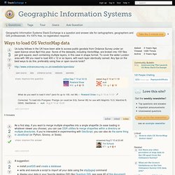 open source - Ways to load OS VectorMap data