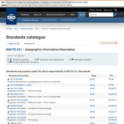 ISO - Стандарты ИСО - ISO / TC 211 - Географическая информация / Геоматика