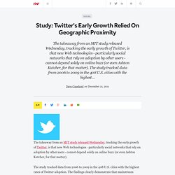 Study: Twitter's Early Growth Relied On Geographic Proximity
