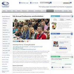 Geographical Association - GA Annual Conference and Exhibition