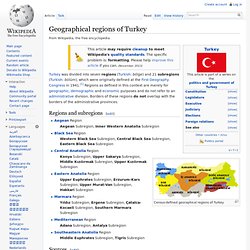 Geographical regions of Turkey