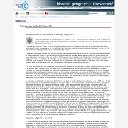 histoire-géographie-citoyenneté - histoire des Juifs de France (1)