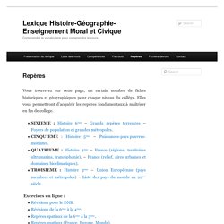 Lexique Histoire-Géographie-Enseignement Moral et Civique