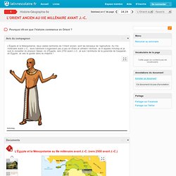 Histoire-Géographie 6e : L'Orient ancien au IIIe millénaire avant J.-C.
