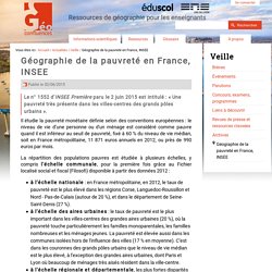 Géographie de la pauvreté en France, INSEE