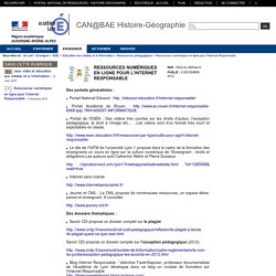 Histoire-Géographie-Lyon - Ressources numériques en ligne pour l'Internet Responsable