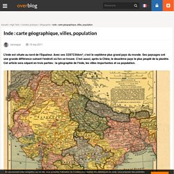 Inde : carte géographique, villes, population