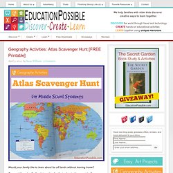 Geography Activities: Atlas Scavenger Hunt [FREE Printable] - Education Possible