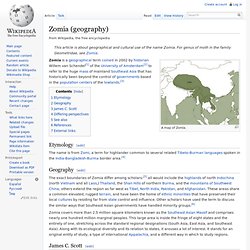 Zomia (geography) - Wikipedia, the free encyclopedia