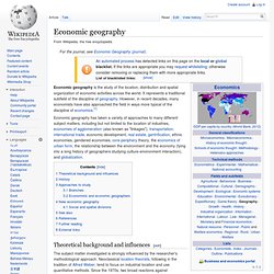 Economic geography