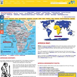 Africa Map / Map of Africa - Facts, Geography, History of Africa