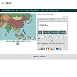 Test your geography knowledge - Asia countries