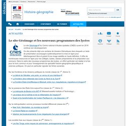 Le site Géoimage et les nouveaux programmes des lycées - Histoire-géographie - Éduscol
