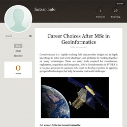 Career Choices After MSc in Geoinformatics